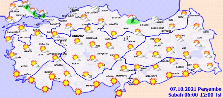 Meteoroloji'den İstanbul başta olmak üzere birçok ilde sağanak uyarısı (7 Ekim hava durumu)