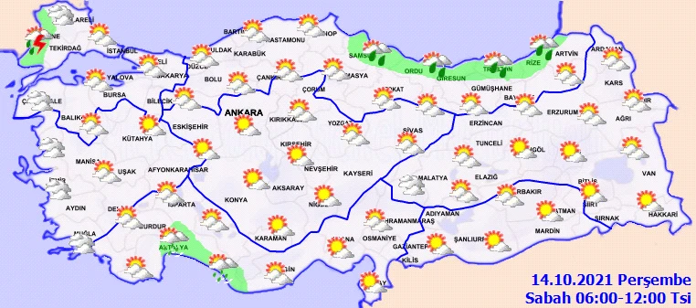 Meteoroloji'den sel, su baskını ve kuvvetli rüzgar uyarısı (14 Ekim hava durumu)