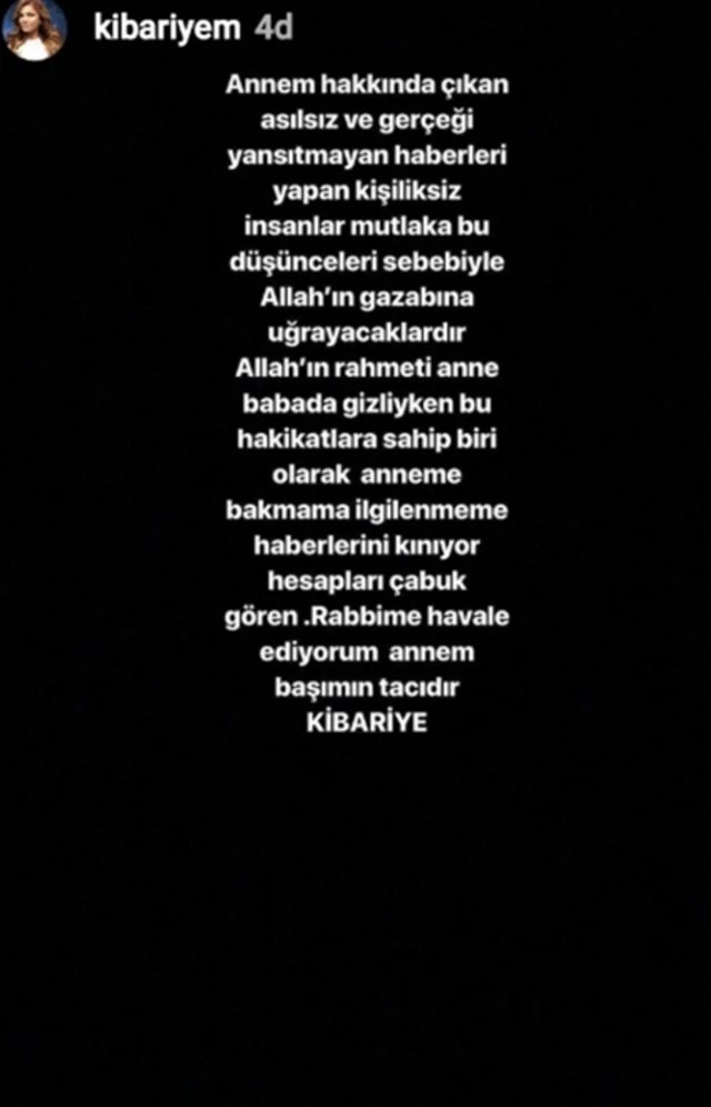 Kibariye ateş püskürdü! Annesi hakkındaki iddialara cevap verdi