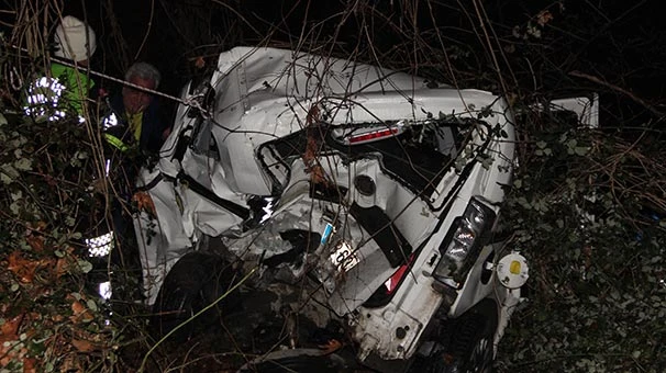 Ordu'da çok feci kaza! Araç bu hale geldi