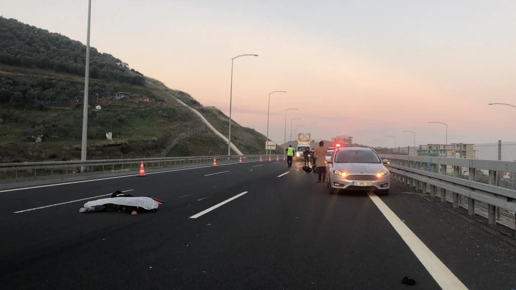 Otoyolda motosiklet faciası