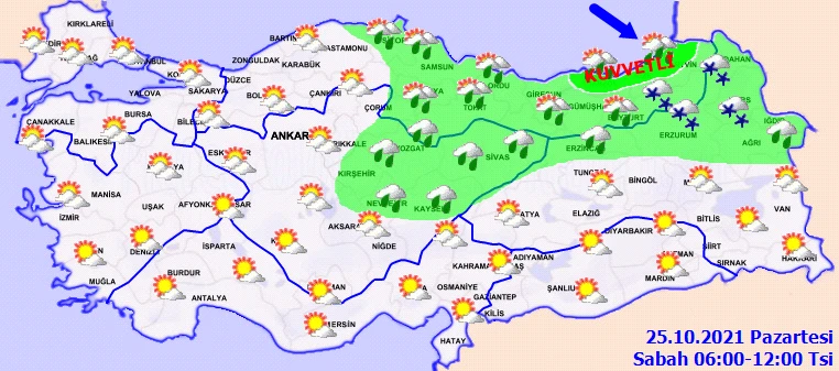Sıcaklıklar 12 derece birden düşecek, kar kapıda! Meteoroloji il il uyardı (25 Ekim hava durumu)