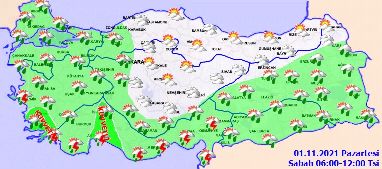 Meteoroloji'den tüm bölgeler için sağanak uyarısı! Sel ve su baskınlarına dikkat (1 Kasım hava durumu)