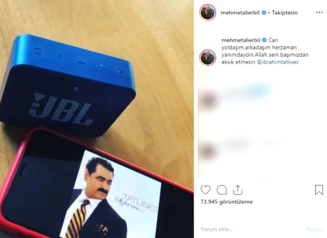 Mehmet Ali Erbil'den İbrahim Tatlıses paylaşımı