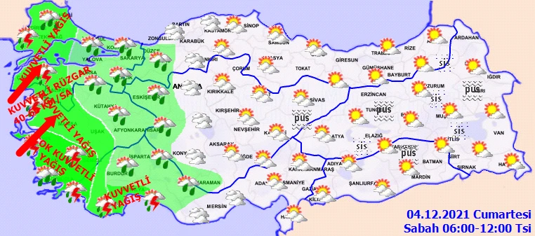 Meteoroloji'den 12 ile uyarı! Sıcaklık 5 derece düşecek (4 Aralık hava durumu)