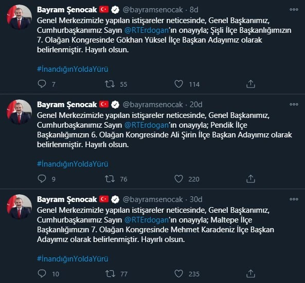 AK Parti'nin İstanbul'un 10 ilçesinde kongre başkan adayları belirlendi