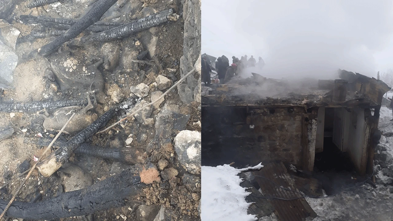 Şırnak'ta ahırda yangın! 65 küçükbaş hayvan telef oldu