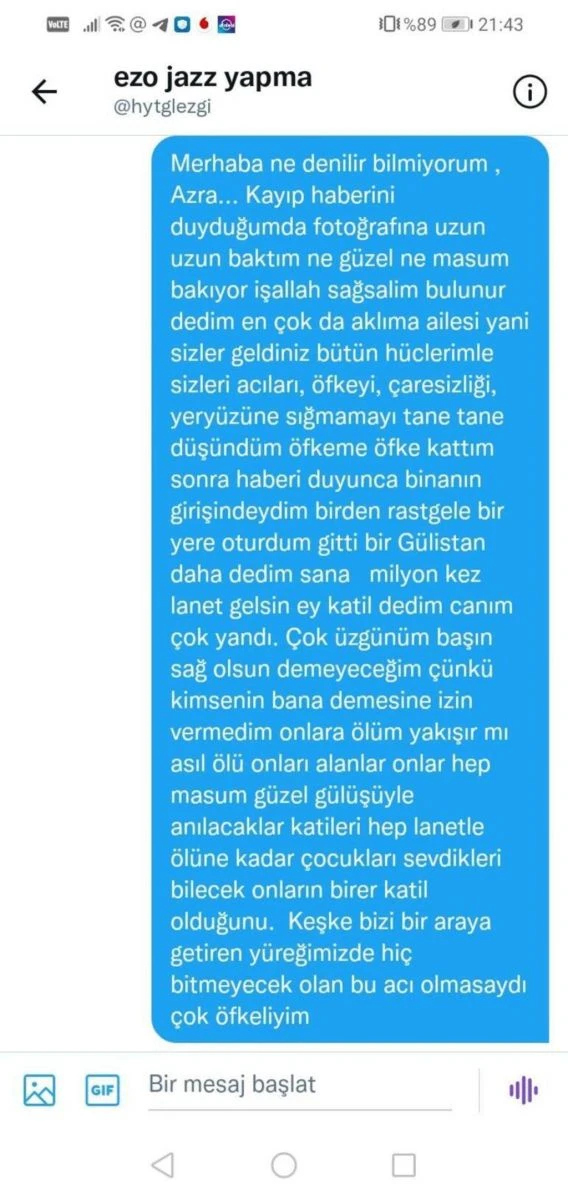 Gülistan Doku ile Azra Gülendam'ın ablası sosyal medyadan konuştu, okuyanlar gözyaşlarına boğuldu