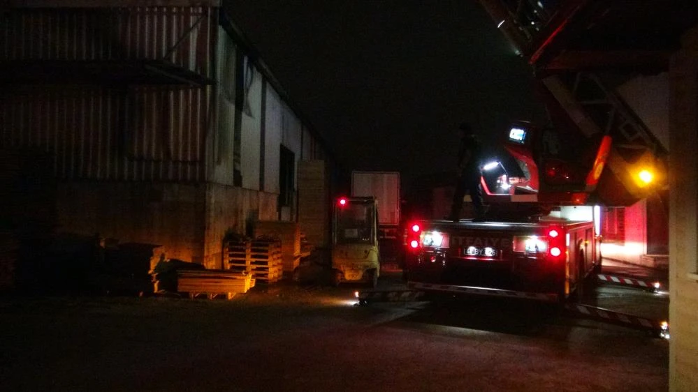 Palet fabrikasında korkutan yangın