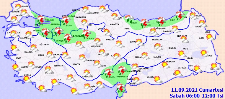 Meteoroloji il il uyardı: Gök gürültülü sağanak yağış geliyor