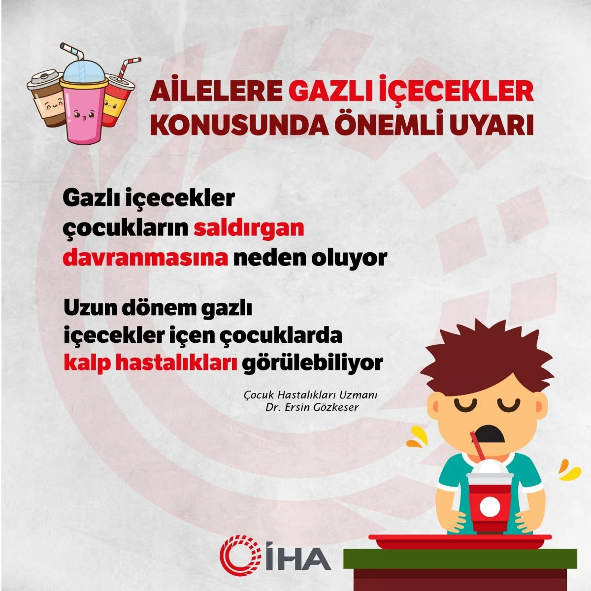 Ailelere gazlı içecekler konusunda önemli uyarı