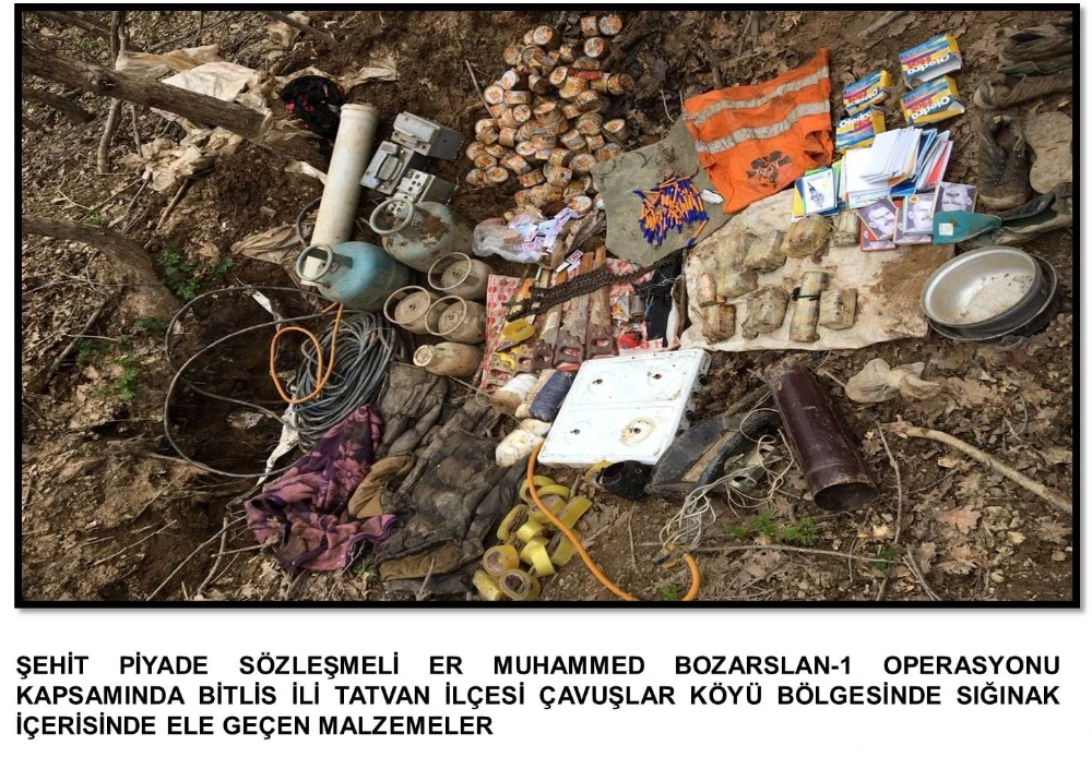 Bitlis'te PKK’ya ait 7 odalı sığınak ele geçirildi