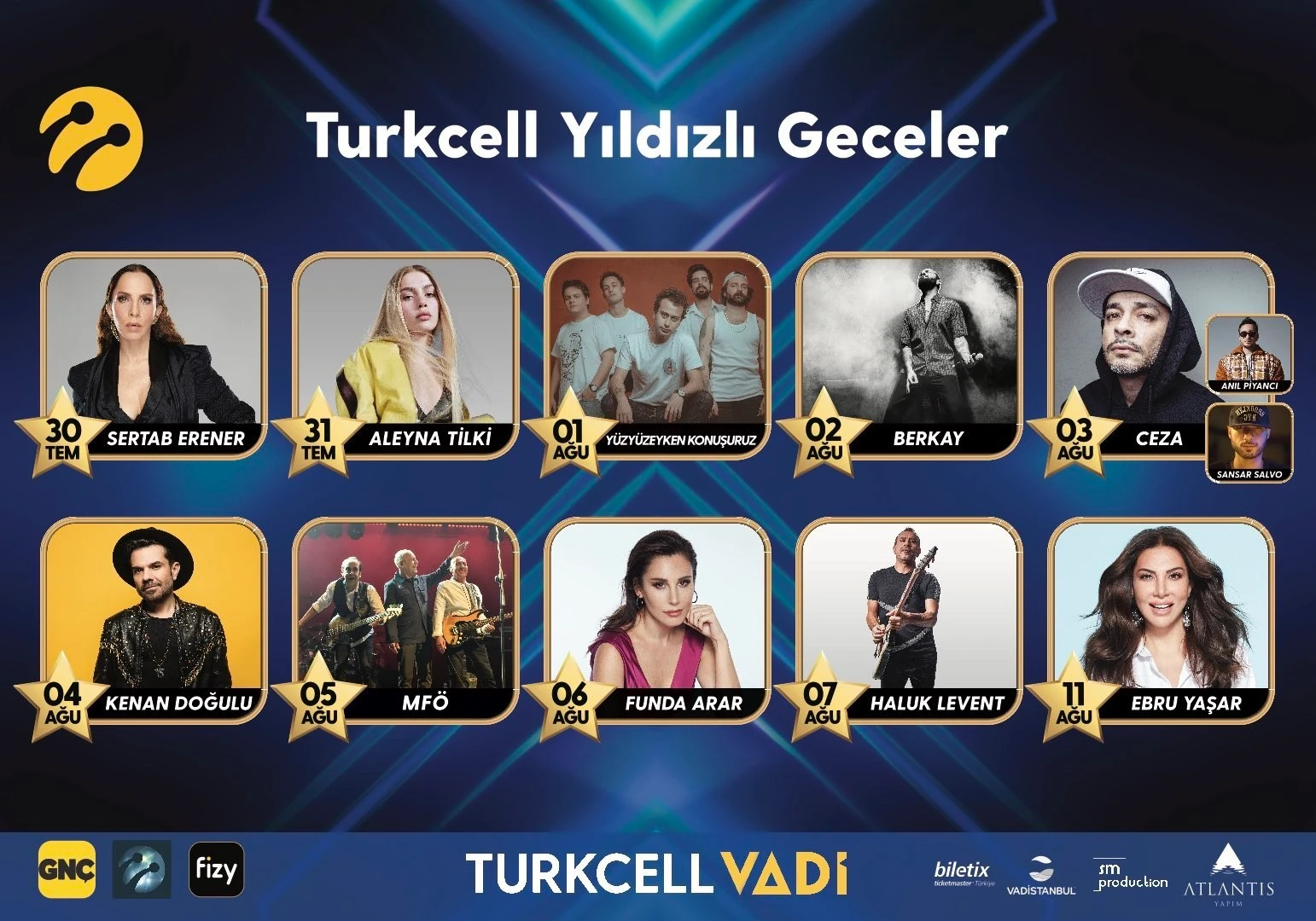Turkcell Yıldızlı Geceler konserleri başlıyor