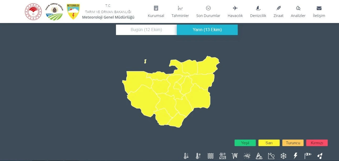 Meteoroloji'den Bursa için sarı uyarı: Kuvvetli rüzgar bekleniyor