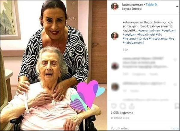Usta sanatçı Perran Kutman annesini kaybetti