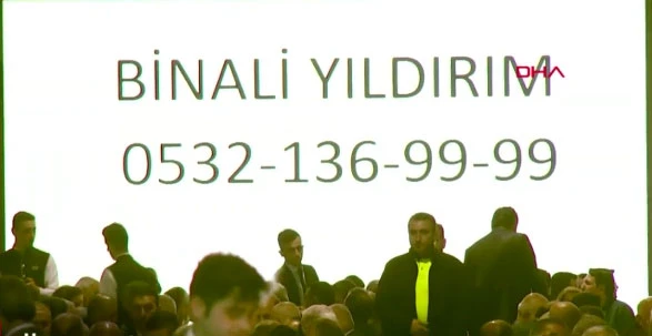 Binali Yıldırım 'Lütfen bunu not edin, ileride işinize yarayacak' deyip telefon numarasını paylaştı