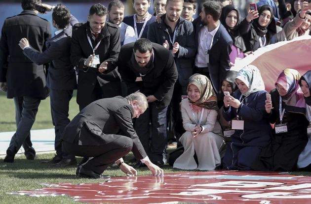 Son parçayı Cumhurbaşkanı Erdoğan yerleştirdi