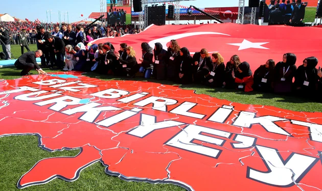 Son parçayı Cumhurbaşkanı Erdoğan yerleştirdi