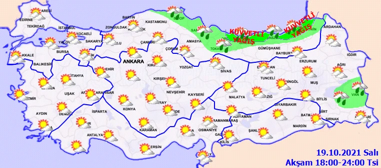 Sağanak yerini kar yağışına bırakıyor! Sel, heyelan, yıldırım ve fırtınaya dikkat (19 Ekim hava durumu)