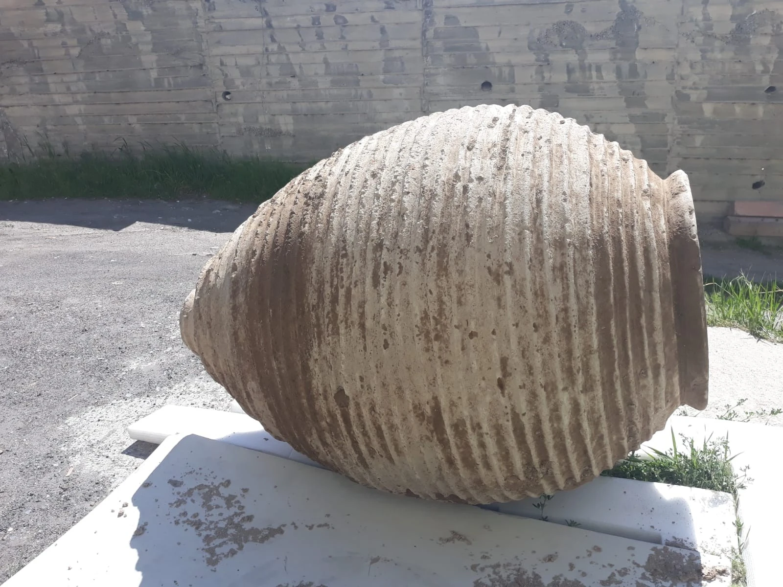 Tarlasını sürerken Roma döneminden kalma 2 bin yıllık pitos buldu