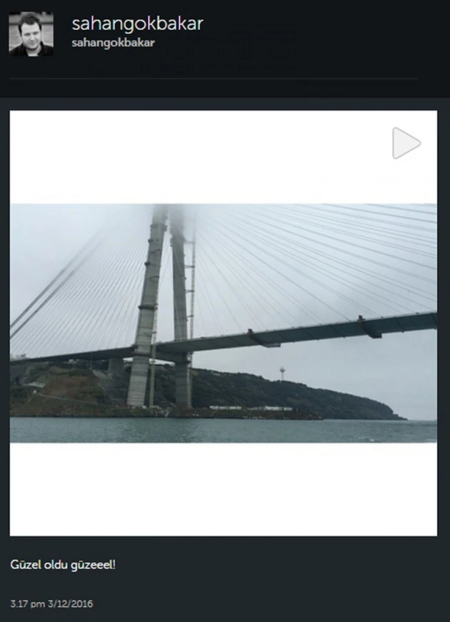 Şahan Gökbakar üçüncü köprü yorumu