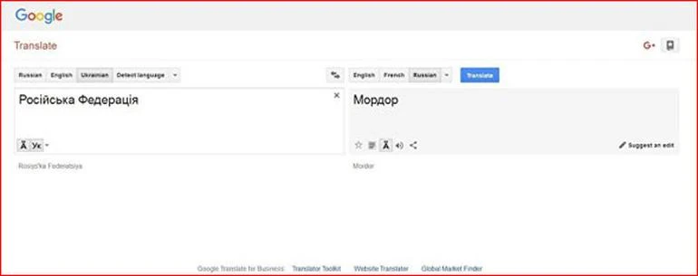 Google Rusya'yı Mordor yaptı