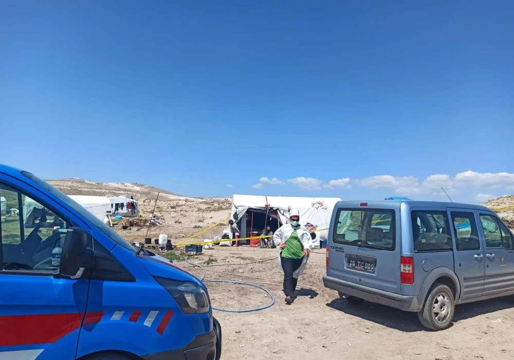 Mevsimlik işçi çadırına 'koronavirüs' karantinası