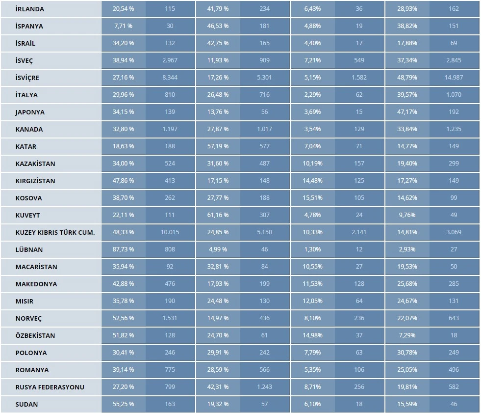 İşte yurt dışı oy oranları