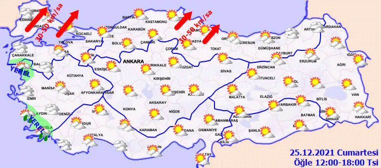 Meteoroloji'den buzlanma ve don uyarısı (25 Aralık hava durumu)