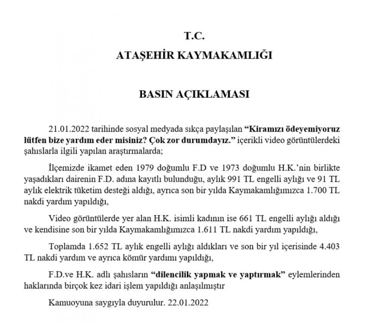 Kira yardımı isteyen yaşlı çiftin ev sahibi olduğu ortaya çıktı