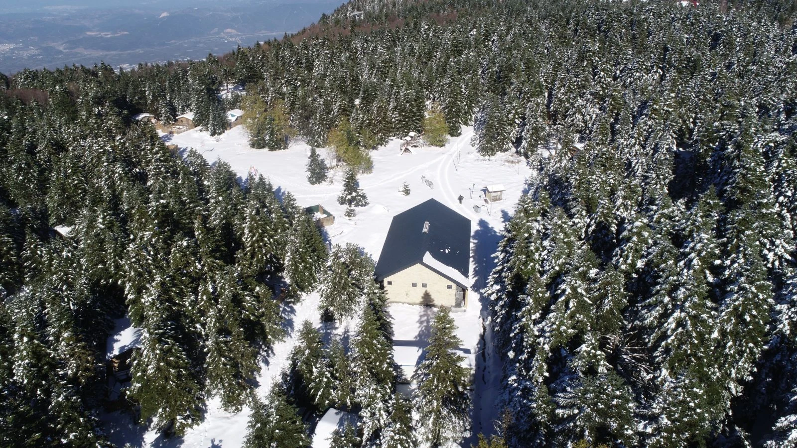 Uludağ'da ilginç görüntü! Herkes villa sanıyor ama...