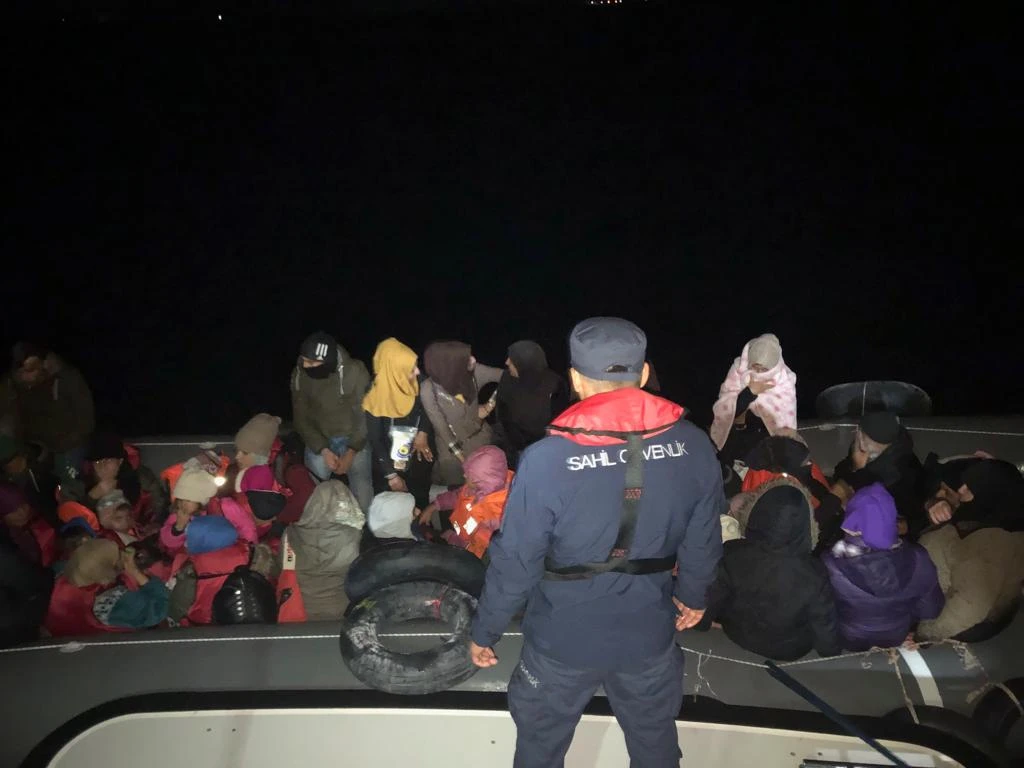 Didim'de 114 kaçak göçmen yakalandı