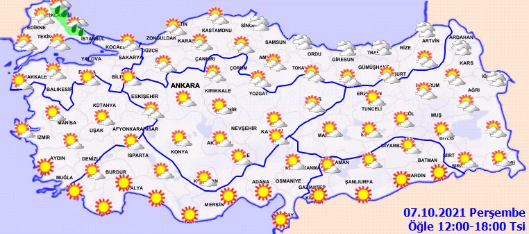 Meteoroloji'den İstanbul başta olmak üzere birçok ilde sağanak uyarısı (7 Ekim hava durumu)