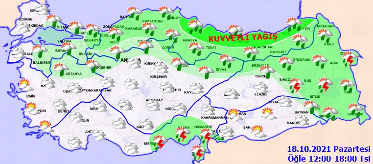 Meteoroloji 47 il için uyardı, 6 şehir için sarı alarm verdi: Kuvvetli sağanak geliyor (18 Ekim hava durumu)