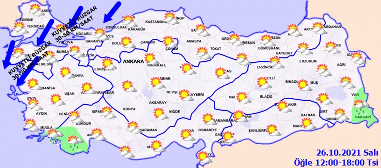 Meteoroloji il il uyardı! Marmara'yı fırtına ve don vuracak (26 Ekim hava durumu)