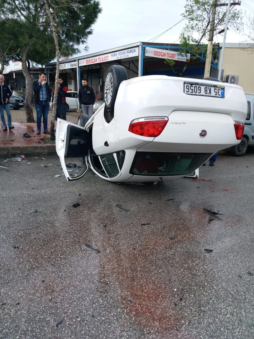 Kaza anı güvenlik kamerasına yansıdı