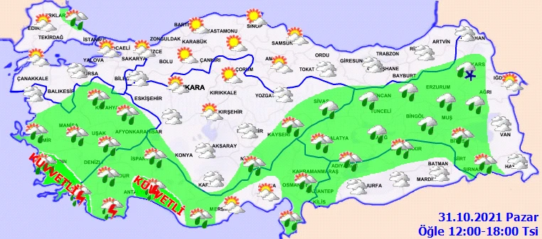 Çok kuvvetli geliyor! Meteoroloji'den 18 ile kuvvetli sağanak uyarısı (31 Ekim hava durumu)
