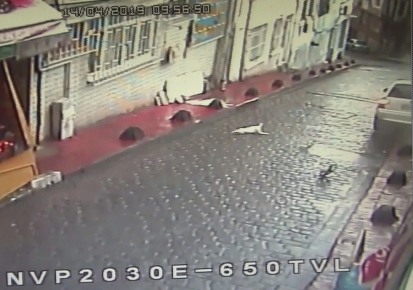 Otomobilin freni patladı, facianın eşiğinden dönüldü