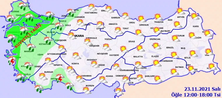 Meteoroloji'den İstanbul için sarı kodlu uyarı: Metrekareye 80 kg yağış düşecek (23 Kasım hava durumu)