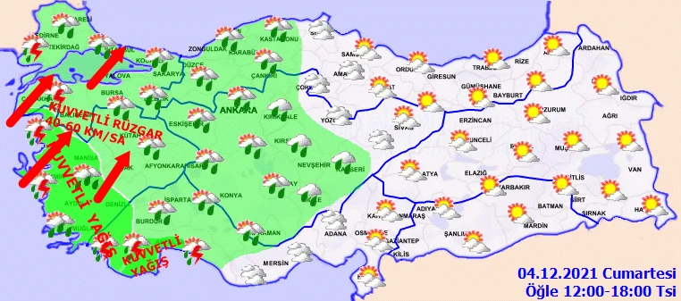 Meteoroloji'den 12 ile uyarı! Sıcaklık 5 derece düşecek (4 Aralık hava durumu)