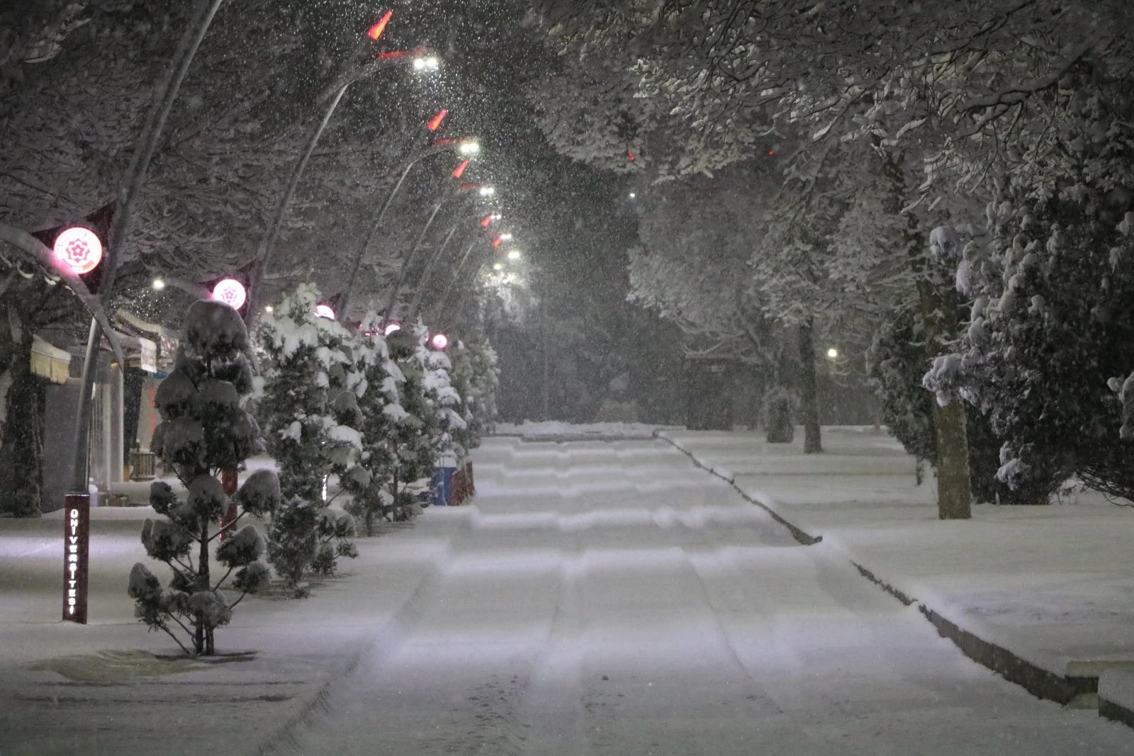 Sivas'ta kar yağışı kartpostallık görüntüler oluşturdu