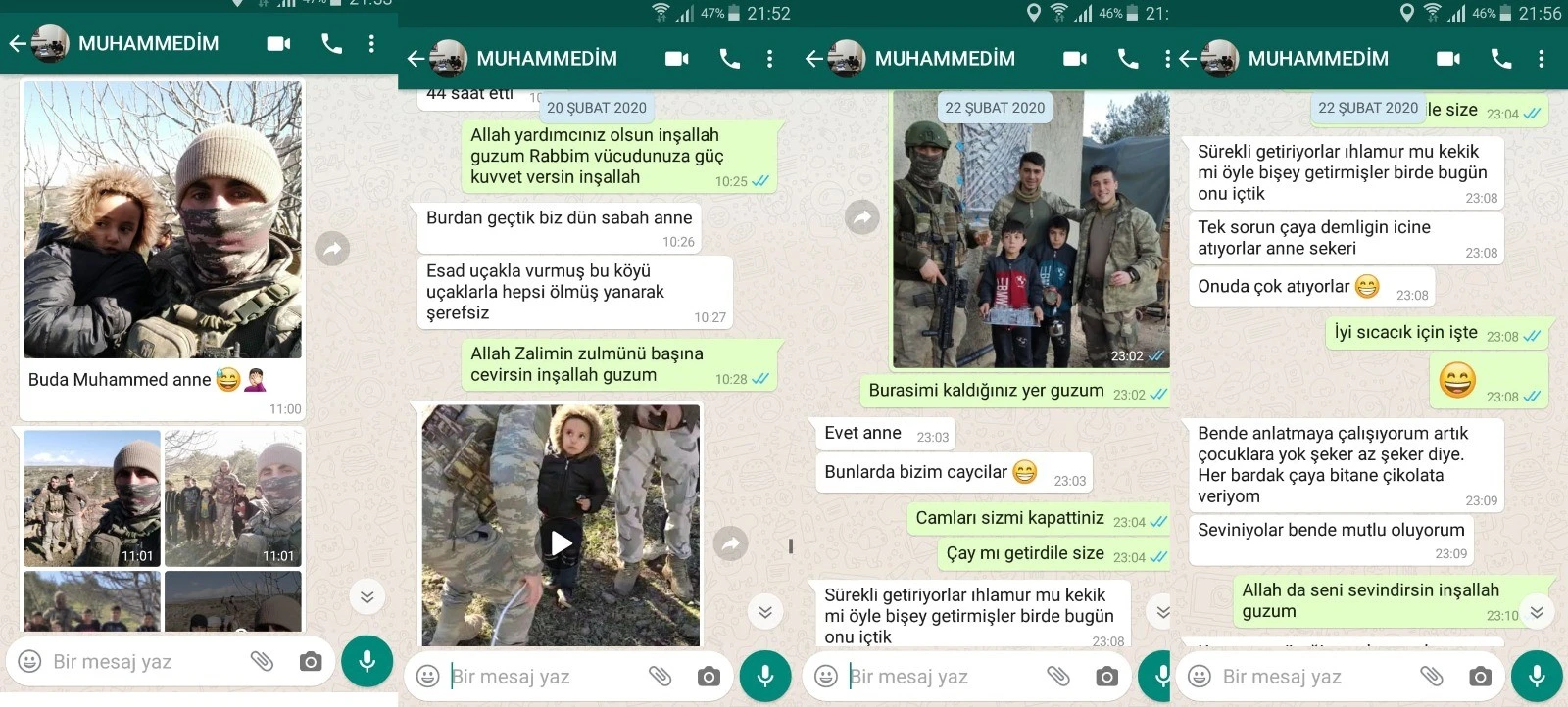 İdlib'de rejimin bombaladığı köydeki çocukların dramı şehidin mesajlarında