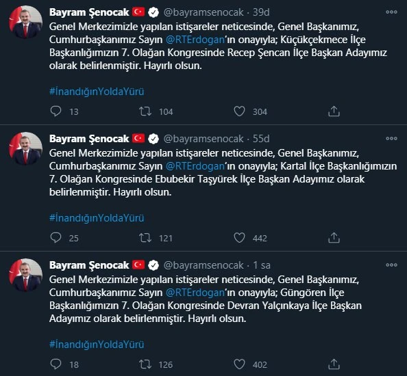 AK Parti'nin İstanbul'un 10 ilçesinde kongre başkan adayları belirlendi