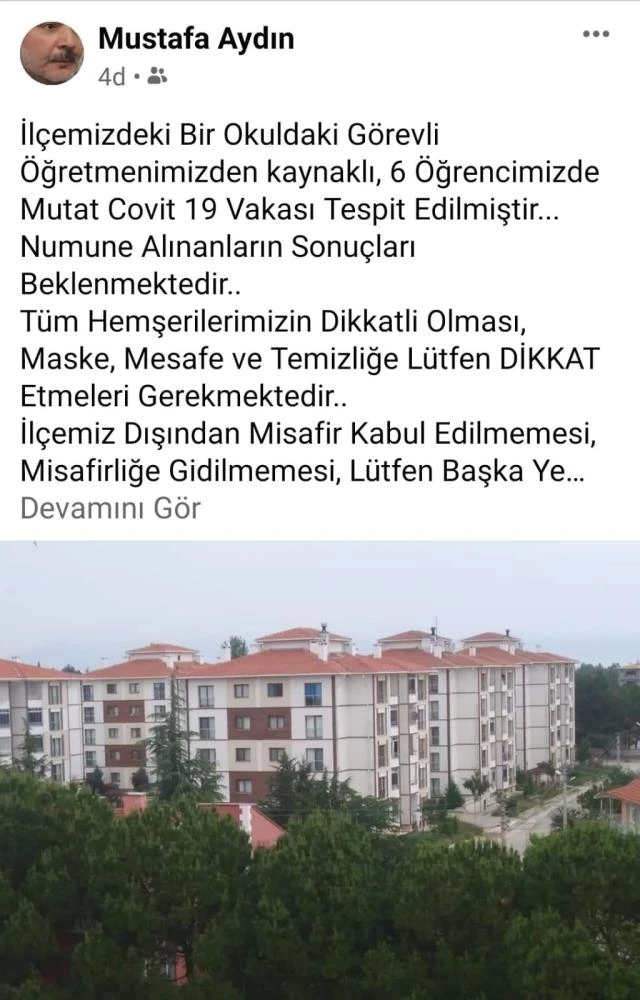 Öğretmende mutasyonlu virüs tespit edildi, 6 öğrenciye test yapıldı