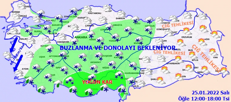 İstanbul'da kar bugün de devam edecek mi? Meteoroloji'den uyarı üstüne uyarı (25 Ocak hava durumu)