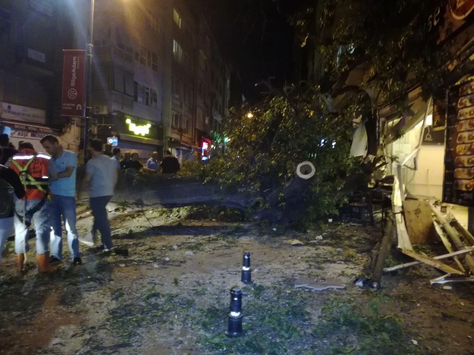 Kadıköy’de asırlık ağaç kafenin üzerine devrildi: 2 yaralı