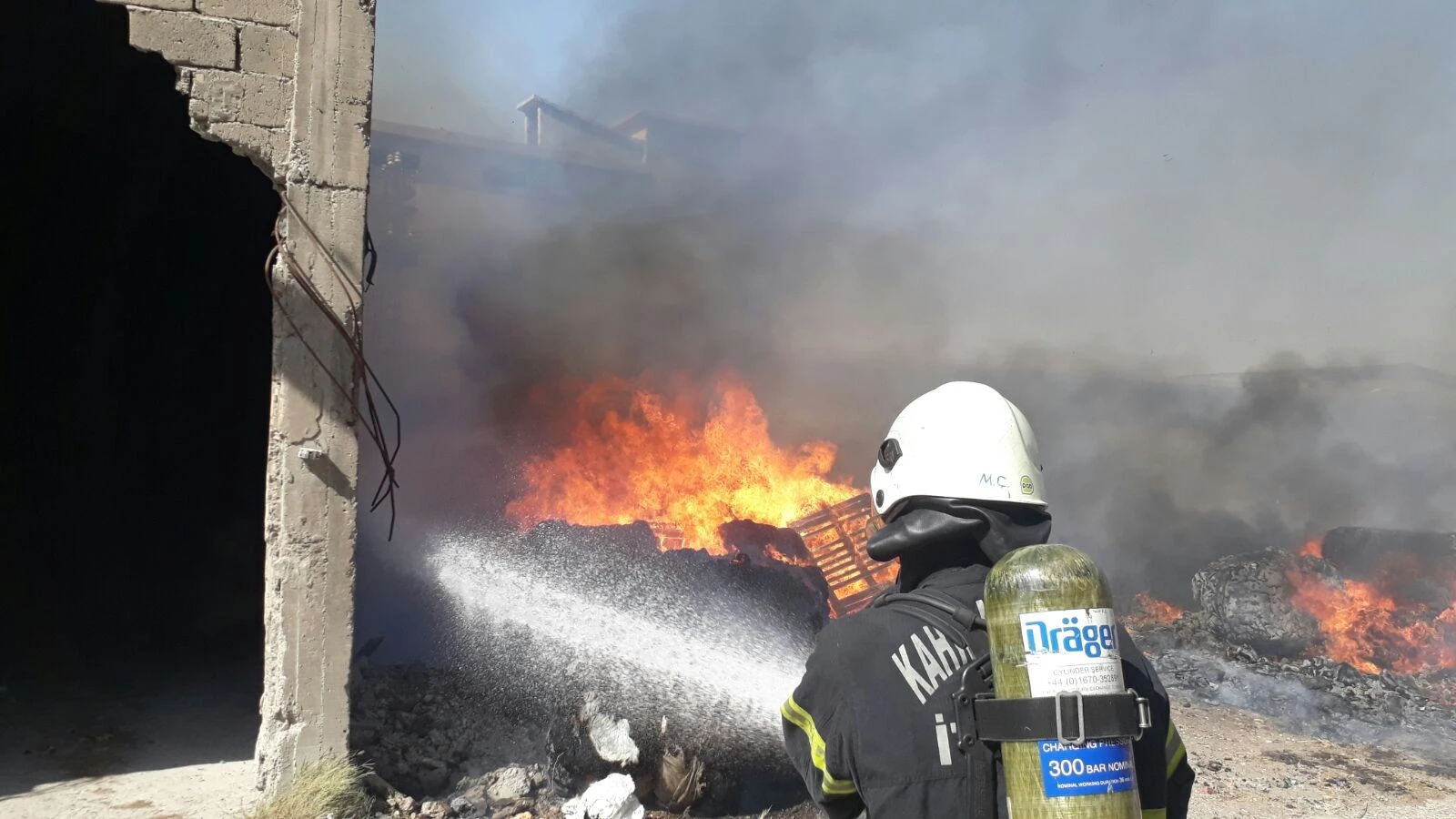 Tekstil fabrikasında yangın