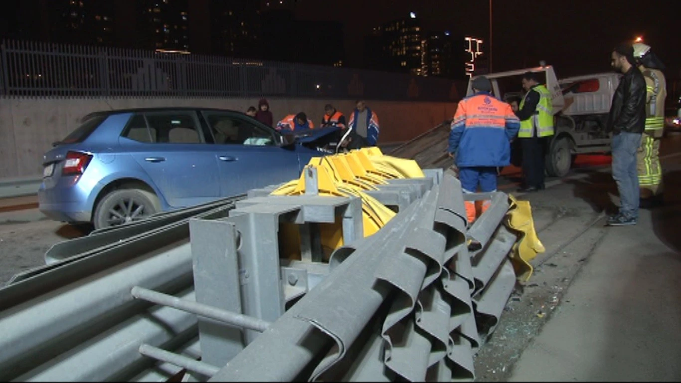 E-5 üzerinde trafik kazası: 2 yaralı