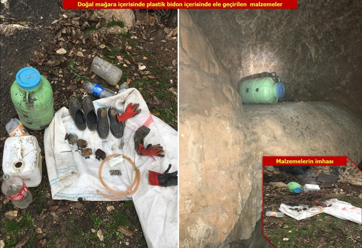 Teröristlerin inleri imha edildi