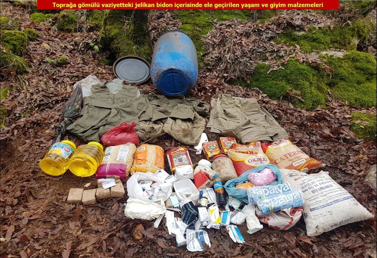 Teröristlerin inleri imha edildi